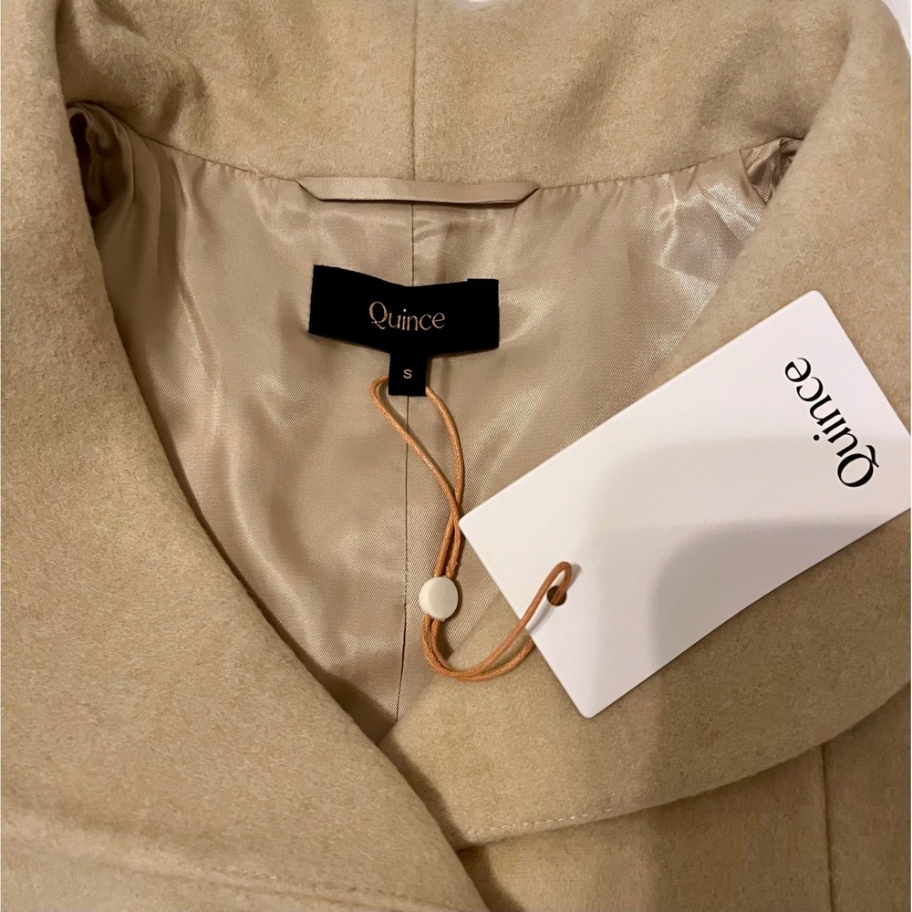 Quince Italian Wool Cocoon Coat S Heather Macadamia NWT - Picture 8 of 9